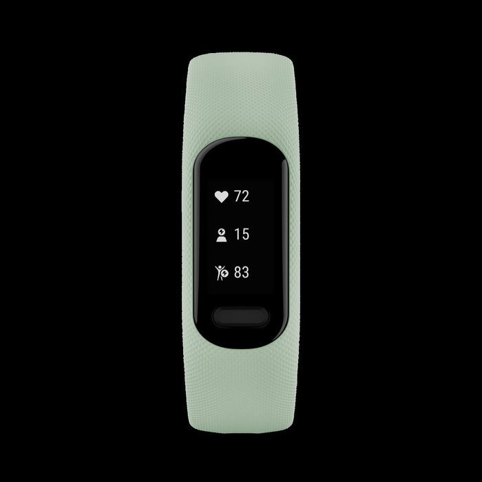 Garmin Vivosmart® 5 Gps Smartwatch - Fitness Tracker With Black Case And Cool Mint Silicone Band