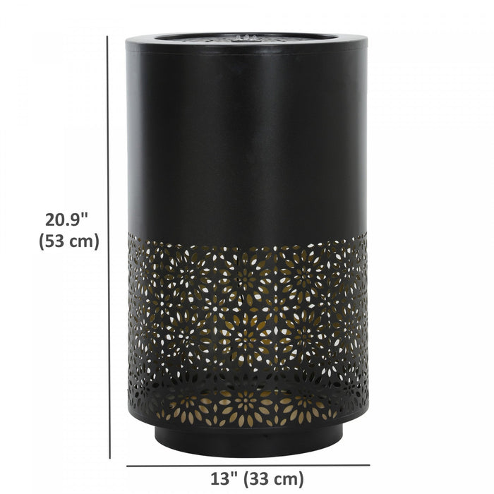 Outsunny Outdoor Water Fountain With Led Lights Garden Waterfall Fountain