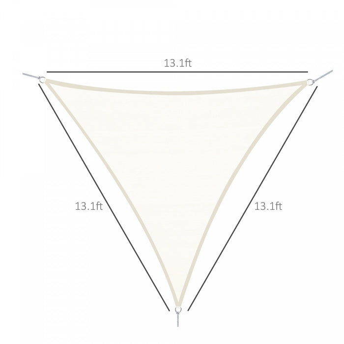 Outsunny Triangle 13x13x13ft Sun Sail Shade Garden Uv Block Sunshade Outdoor Canopy Patio Lawn Shelt