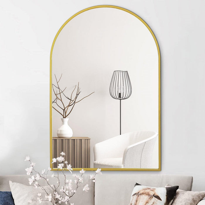 Arcus 24\" X 36\" Hand Crafted Architectural Mirror - Gold