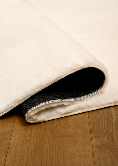 Argo Plush & Shags Cream Washable Rug 5'0\" x 7'6\" Indoor Area Rug 