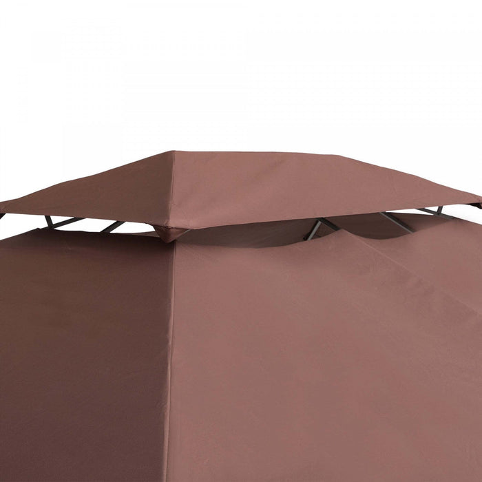 Outsunny 13.1' X 9.8' Gazebo Replacement Canopy 2 Tier Top Uv Cover Pavilion Garden Patio Outdoor, C