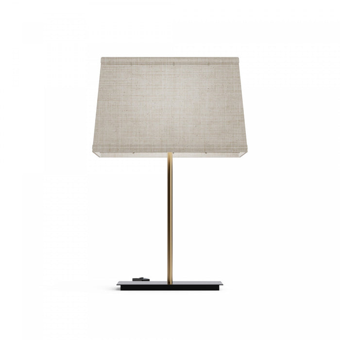 24\" Gold Classic Square Table Lamp with Textured Shade 