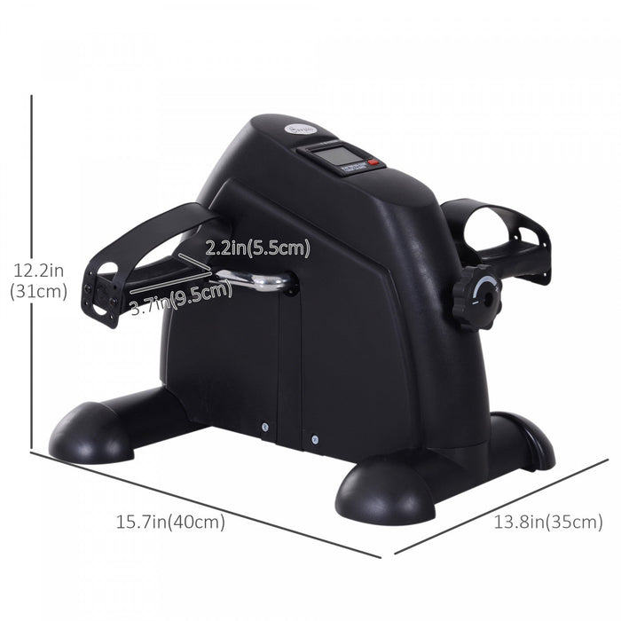 Soozier Portable Mini Pedal Exercise Bike Indoor Cycle Fitness Arm Leg W/ Lcd Display, Black