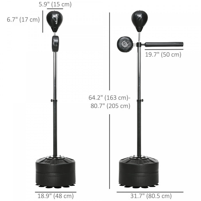 Soozier Speed Bag Boxing Bag Stand Reflex Training Equipment, Black