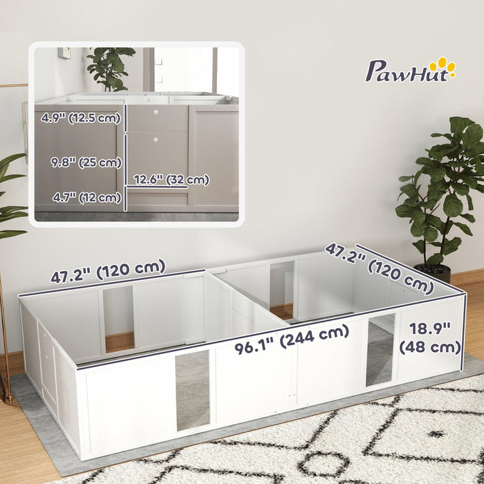 Pawhut Whelping Box For Dogs And Puppies, Dog Whelping Pen, Dog Birth Supplies Indoor With Removable