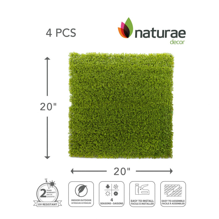 Artificial Cedar 20\"x 20\" Foliage Panel 4 Pieces 