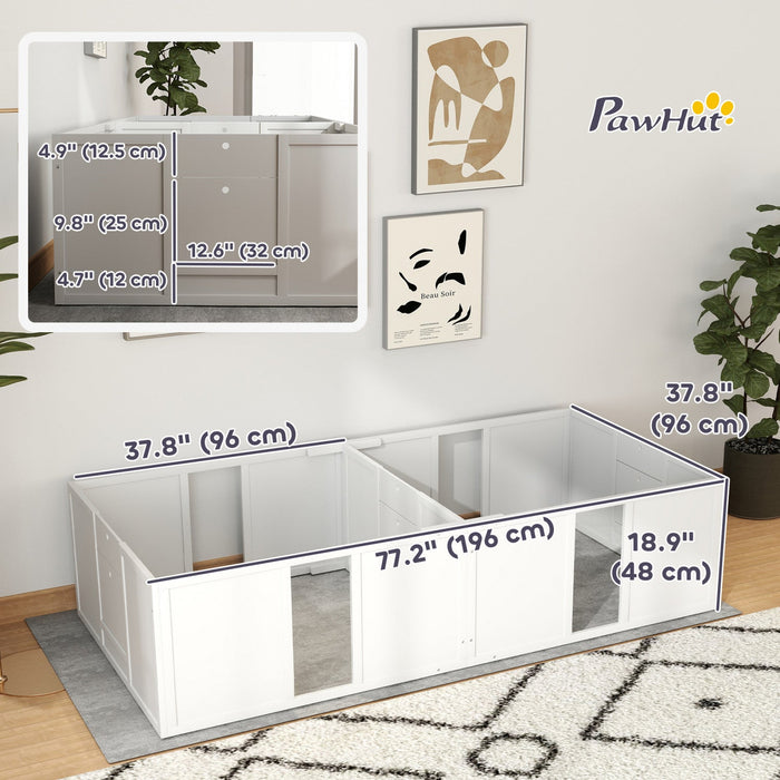 Pawhut Whelping Box For Dogs And Puppies, Dog Whelping Pen, Dog Birth Supplies Indoor With Removable
