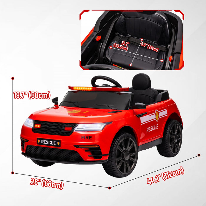 Qaba 12v Electric Car For Kids, Battery Powered Ride-On Kids Car Police Car With Remote Control, 4 S