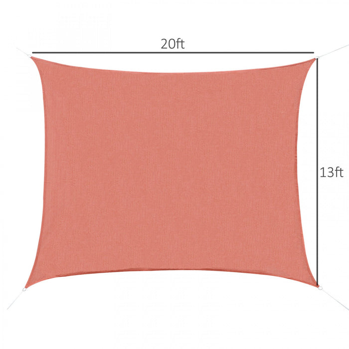 Outsunny Rectangle 13' X 20' Canopy Sun Sail Shade Garden Cover Uv Protector Outdoor Patio Lawn Shel