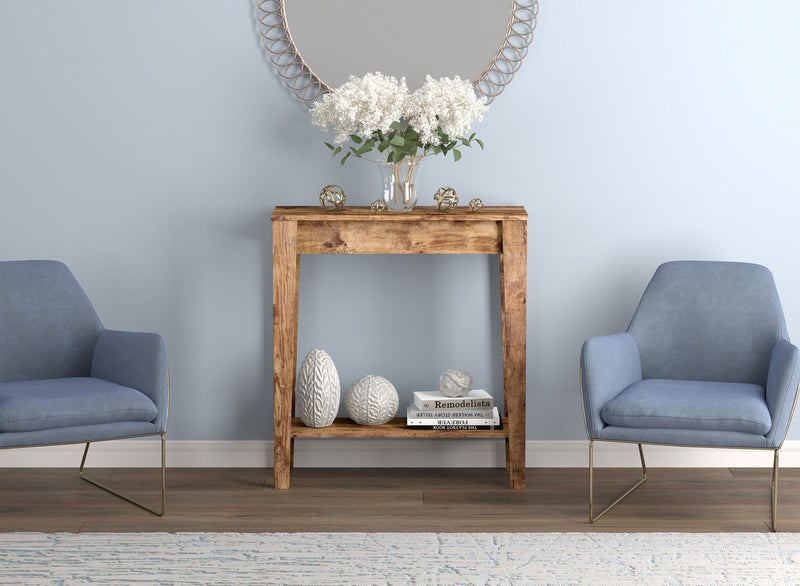 31” Console Table With 1 Shelf - Dark Taupe 