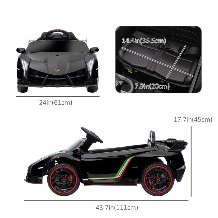 Aosom 12v Electric Powered Ride-On Car With Butterfly Doors, 4.3mph Kids Ride-on Toy For Boys And Gi