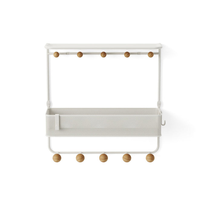 Umbra Estique Shelf with Hooks - White