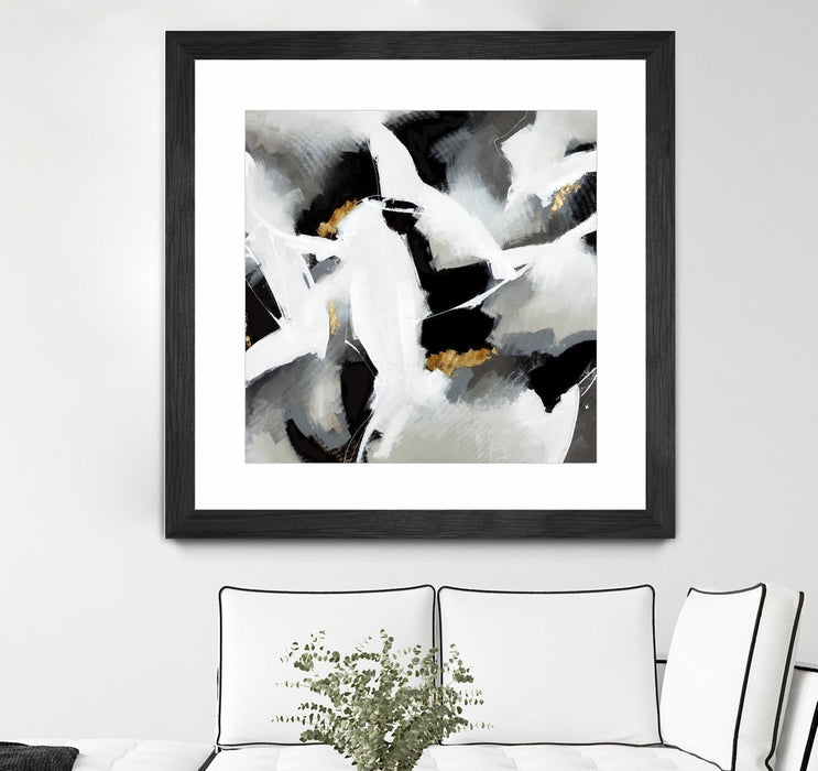 \"Driven To Dig In\" Matted and Framed Black 36x36 Wall Art
