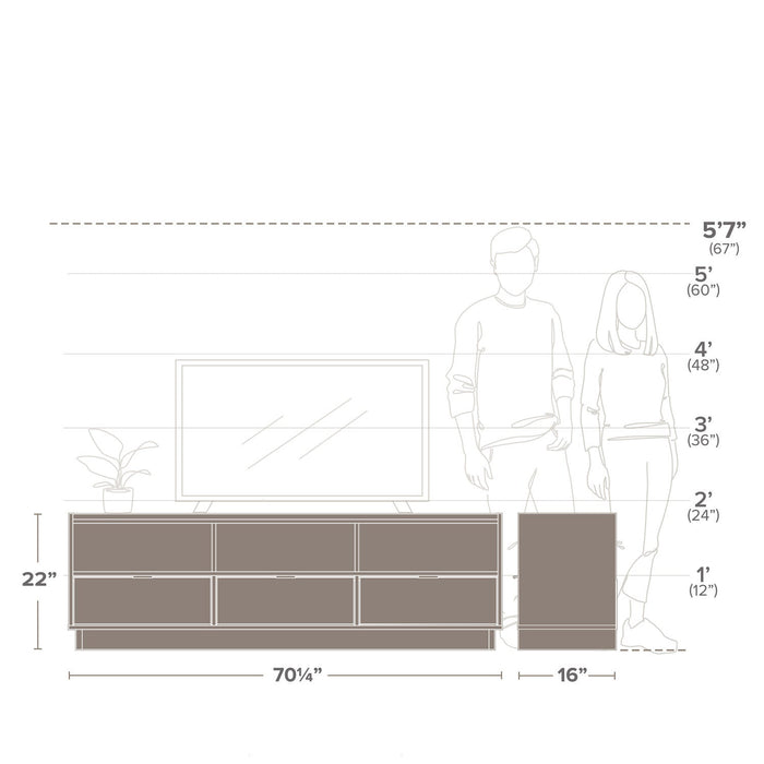 Prepac Simply Modern 70\" TV Stand - Black