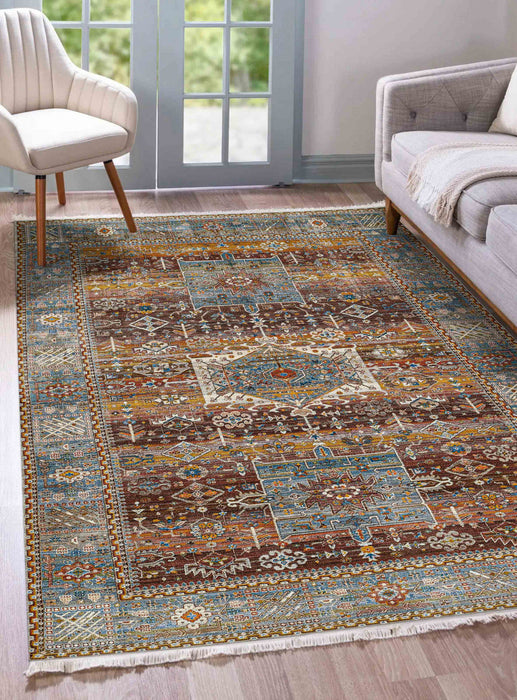 Dulce Traditional 9'0\" x Area Rug in Multi Indoor Area Rug 