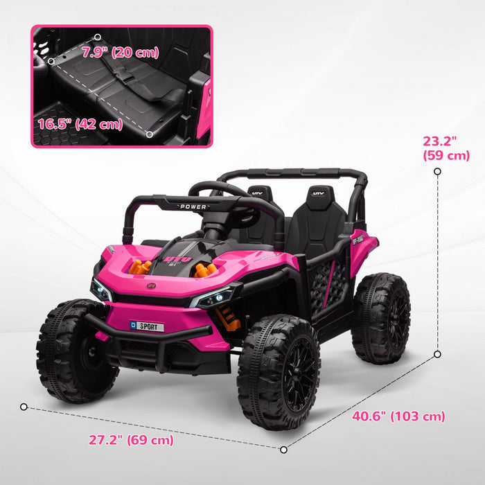 Qaba Kids Powered Ride-On Car, 12v Battery Powered Electric Car For Kids, Toy Truck With Remote Cont