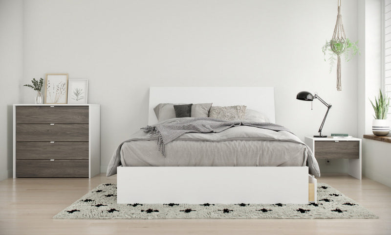 Nordika Full Platform Bed - White 