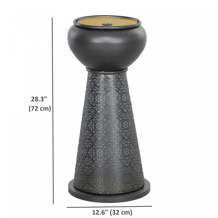 Outsunny Outdoor Water Fountain Waterfall Fountain With Led, Multi-colour