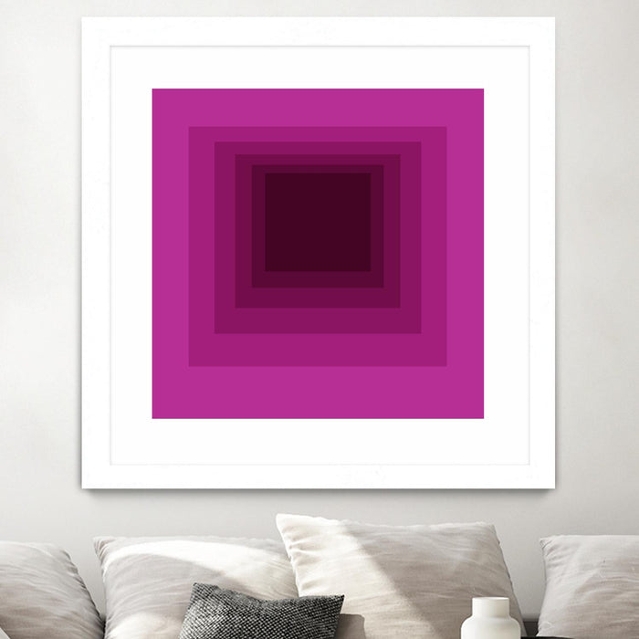 \"After Josef G\" Matted and Framed White 30x30 Wall Art