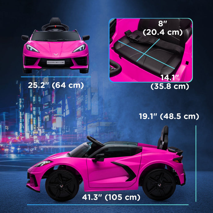 Qaba Electric Car For Kids, 12v Battery Powered Ride-On Kids Car With Remote Control, Suspension Sys