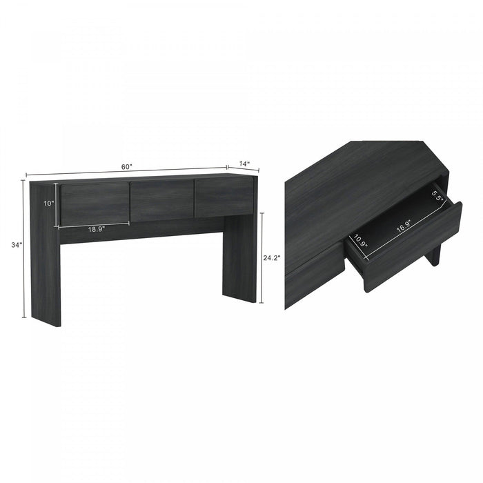 Linda Modern Console Table in Charcoal Gray Hall Table 