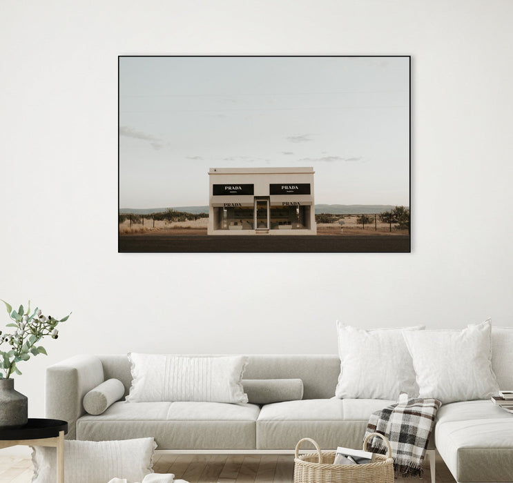 \"Marfa\" Canvas Framed Black 36x24 Wall Art