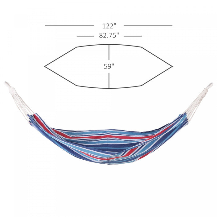 Outsunny 79\"x40\" Outdoor Hammock Bed Swing Chair, Patio Lounge Garden Camping Hiking Travel Hammock 