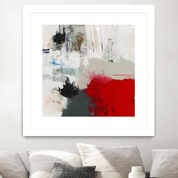 \"The Mountain Comes To You\" Matted and Framed White 30x30 Wall Art