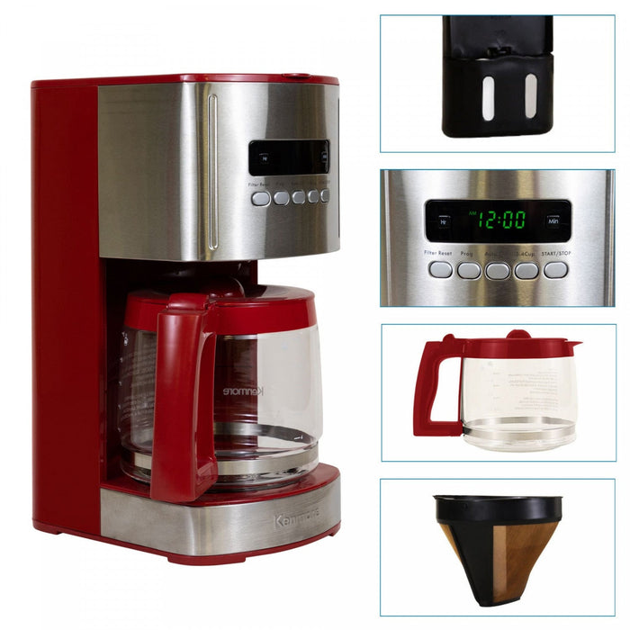 Kenmore 12-Cup Programmable Coffee Maker Red - KKCM12R