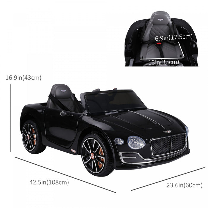 Aosom 12v Powered Ride-On Car Licensed Bentley Battery Powered Electric Vehicles W/ Parent Remote Co