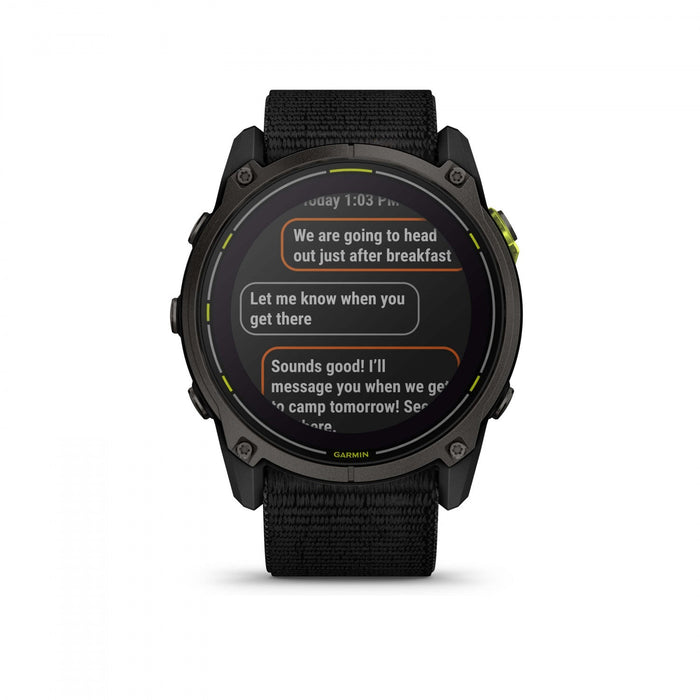 Garmin Enduro 3 Solar GPS Smartwatch – 51 mm Titanium, Sapphire Lens, Ultra-Performance Multi-Band GPS, 90-Day Battery Life