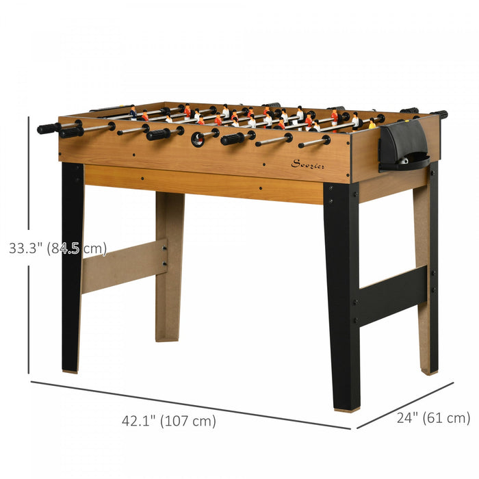 Soozier 43'' 4-in-1 Multi-gaming Table, Tabletop Billiards Hockey Table Tennis Foosball Game, Easy S