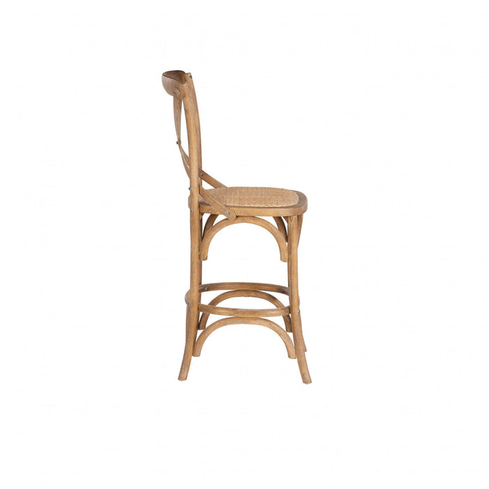 Roxy Solid Wood Counter-Height Stool - Grey