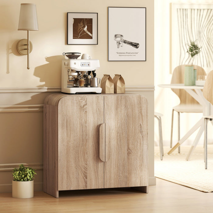 HOMCOM Sideboard Cabinet, 31.5" Modern Buffet Cabinet with Soft-Close Door