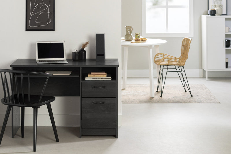 Tassio Desk with Keyboard Tray - Grey Oak  