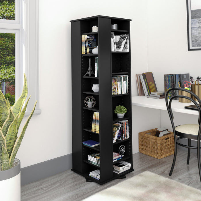 36 Adjustable Shelves Multimedia Storage - Black 