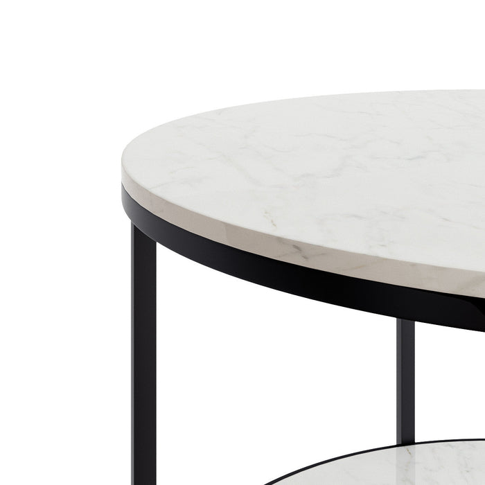 Sable Coffee Table With Dual Marble Surface 