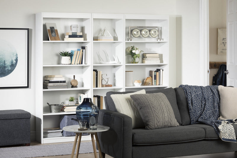 Axess 5-shelf Narrow Bookcase - Pure White 