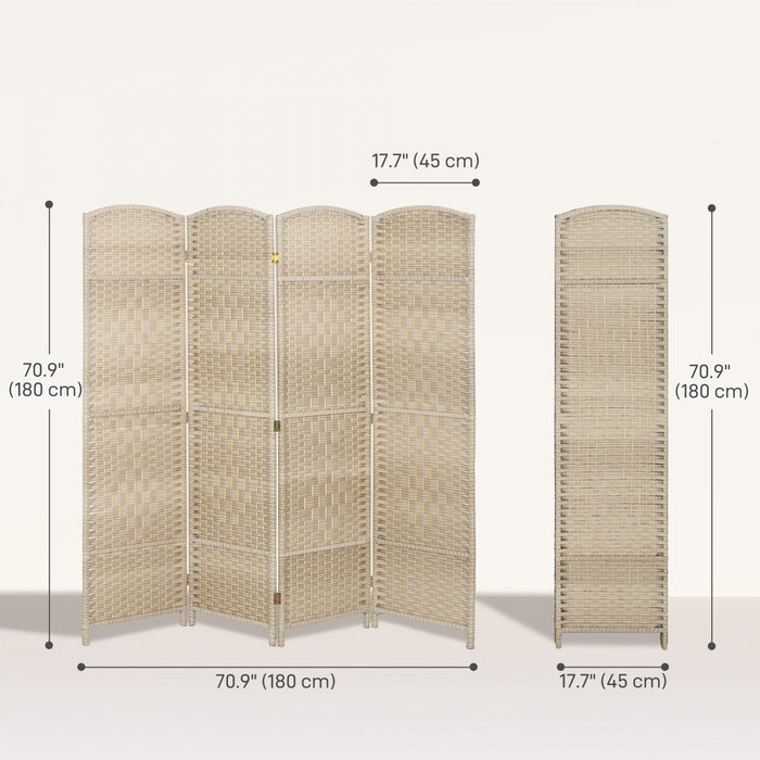 HOMCOM 6 Ft Folding Room Divider, Privacy Screen for Home Office Bedroom