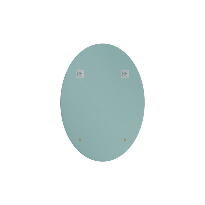 Mortise 20 Inch Frameless Oval Mirror In Chrome 