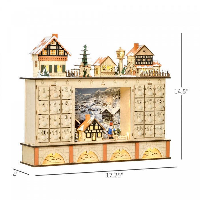Homcom 17\" Christmas Advent Calendar