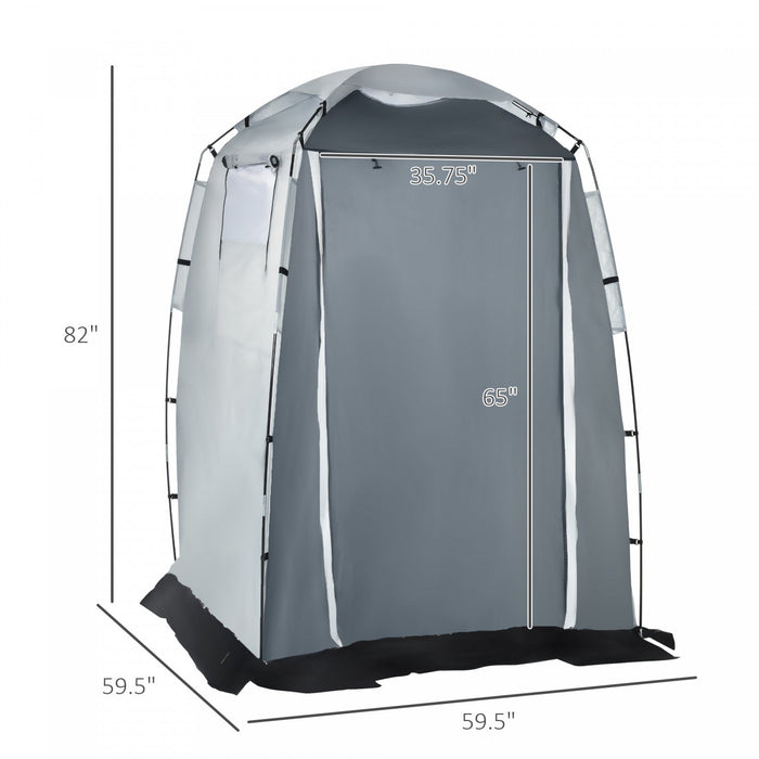 Outsunny 60\" X 60\" X 82\" Shower Tent Extra Wide Changing Room Privacy Portable Camping Shelters With