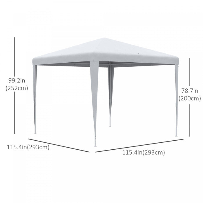 Outsunny 9' X 9' Party Tent Portable Gazebo Canopy For Weddings Parties Outdoor Sunshade With Dresse