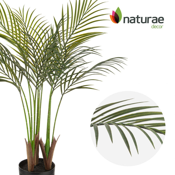 Artificial 59\" Areca Palm Indoor & Outdoor In Black Pot 