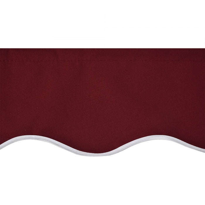 Outsunny 9' X 8' Retractable Awning Fabric Replacement Outdoor Sunshade Canopy Awning Cover, Uv Prot