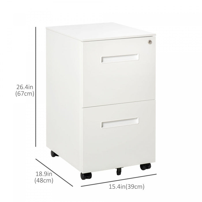Vinsetto File Cabinet Vertical Filing Cabinet Lockable For Office
