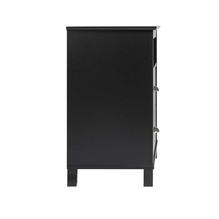 Yaletown 2-Drawer Tall Nightstand - Black
