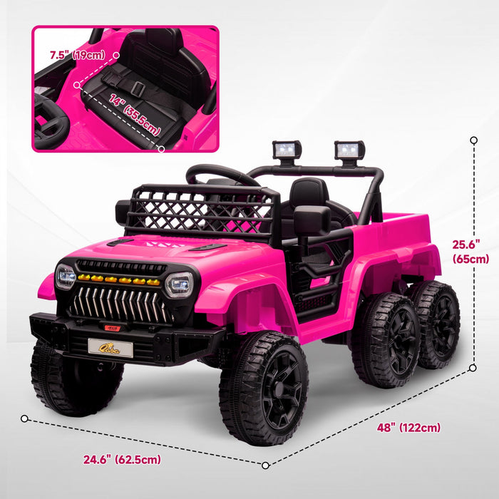 Qaba 12v Electric Powered Ride-On Car For Kids, 4wd/2wd Switchable Ride On Car With Remote Control, 