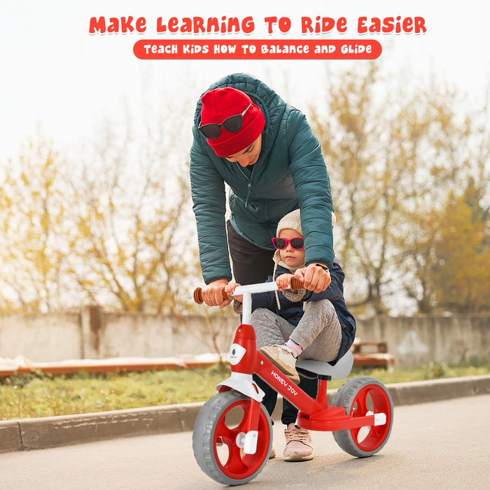 Honey Joy Kids Balance Bike Toddler Training Bicycle W/ Feetrests For 2-5 Years Old Red